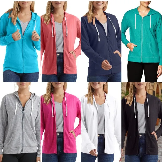 

Spring Women's Knit Fullzip Hoodie Cardigan Coat Standard Fit Long Sleeve Casual Style Pure Color Zipper Closure Hooded Cardigan