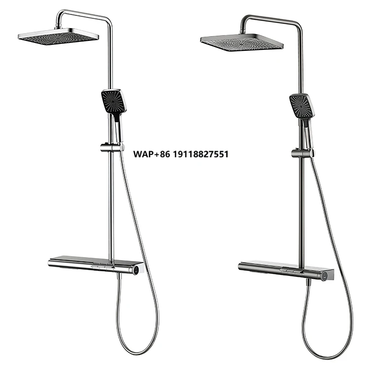 

Bathtub Faucet with Waterfall Spout Shower Mixer and Head Pause Spray Pattern