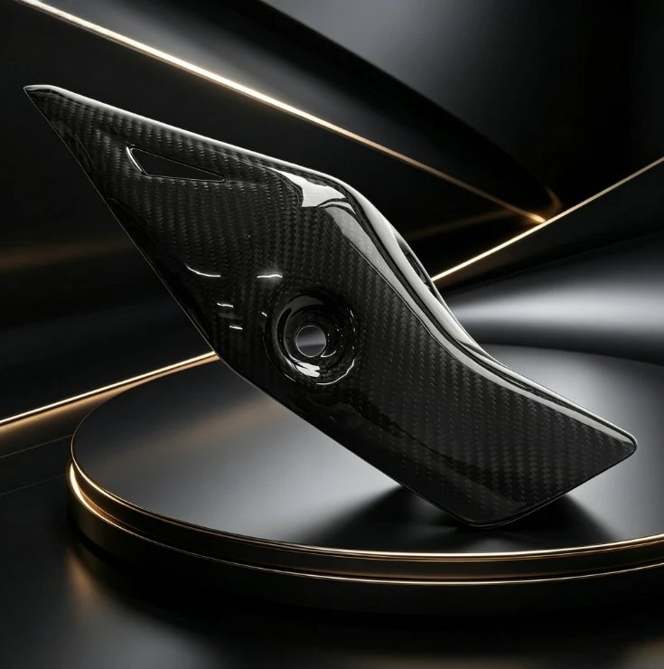 

for Kawasaki ZX-10R ZX-10RR 2021-2026 Carbon Fiber Motorcycle Muffler Protective Shell