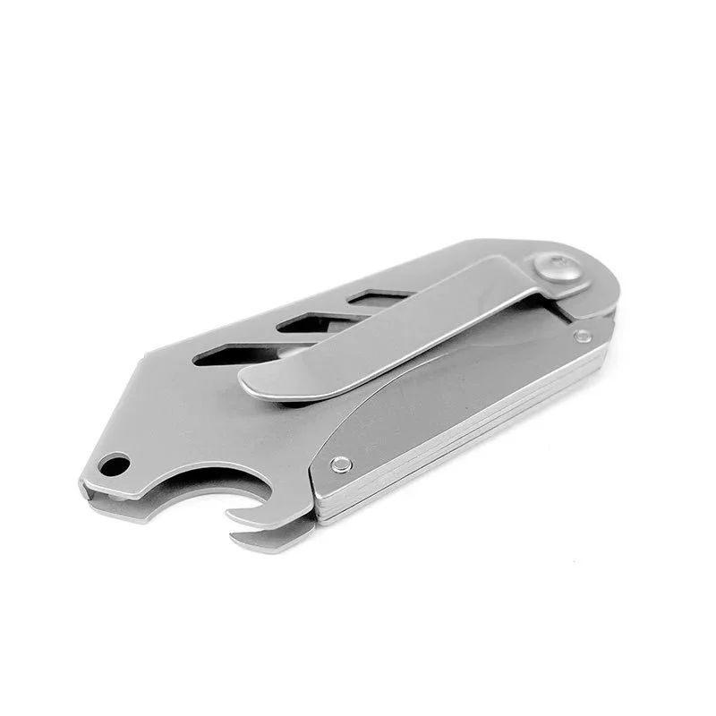 Stainless Steel Folding Utility Knife Sharp Pocket Knife With Back Splint EDC Survival Tool Corkscrew Replaceable SK5 Blade