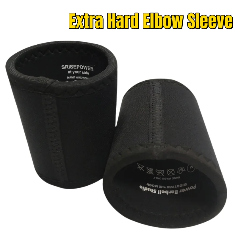 1 Pair Extra Hard Elbow Sleeves for Weight Lifting 7MM Neoprene Gym Strength Elbow Sleeve Strong Compression for Powerlifting