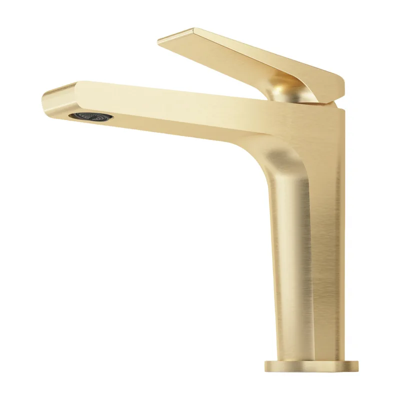 

White faucet wash basin all copper hot and cold toilet washbasin basin bathroom cabinet minimalist faucet MT2521