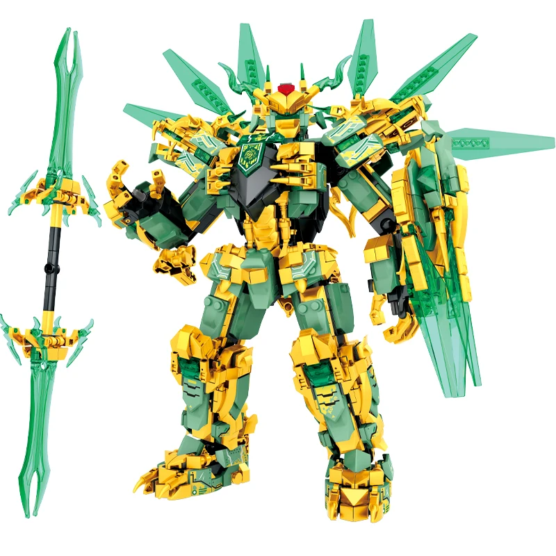 2024 New Ninja Masters Spinjitzu Mech Two Headed Dragon Robot Figure Building Blocks Kit Bricks Classic Movie Model KidsToy Gift