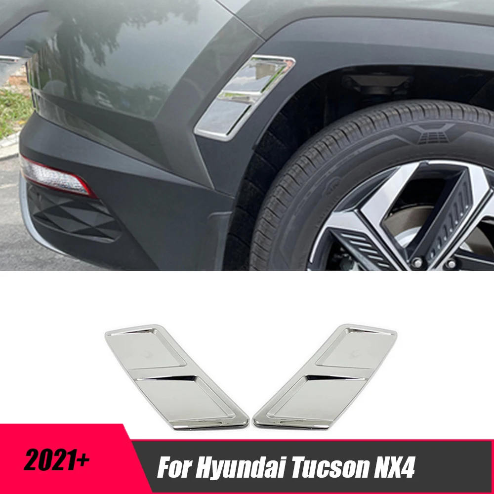 

For Hyundai Tucson NX4 2021-2023 ABS Chrome Car Front Rear wheel Side eyebrow Decoration Cover Trim Sticker Accessories