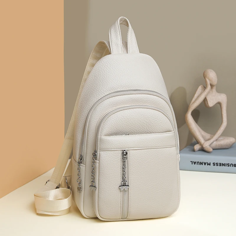 Cross border new chest bag retro trend women's bag multifunctional and versatile casual backpack fashionable crossbody bag women