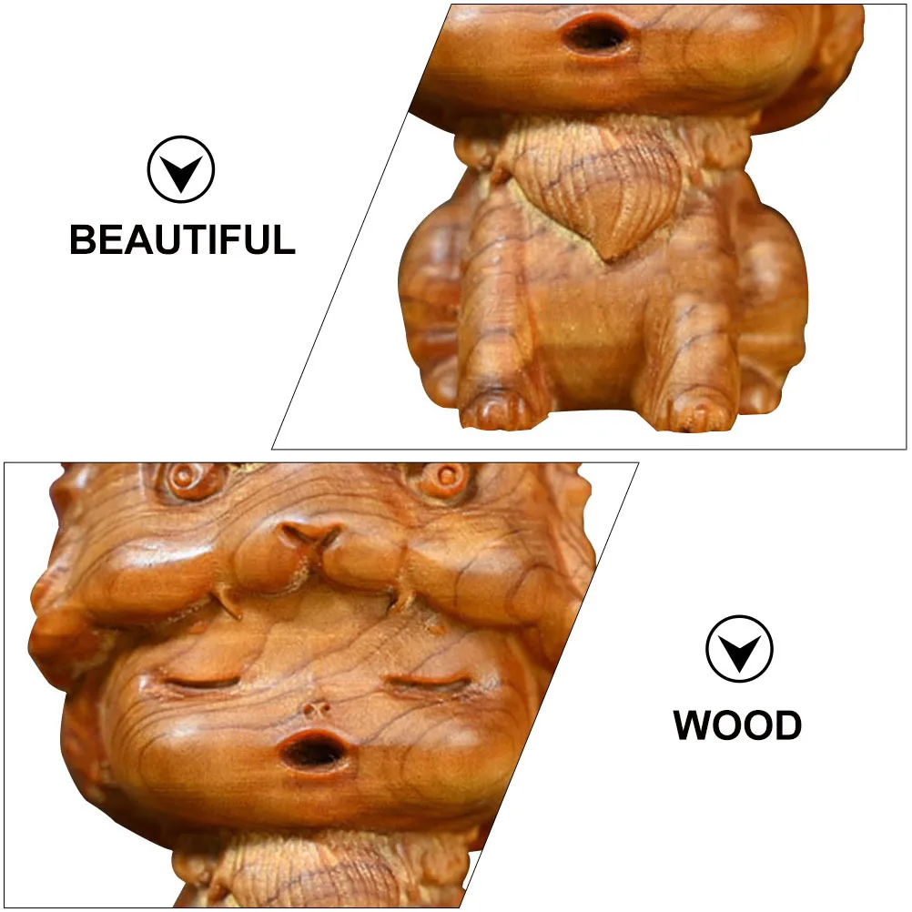 

Exquisite Wood Craft Girl Carved Decor Delicate Wooden Desktop Adornment Creative Home Gift Stable Flat Bottom Unique