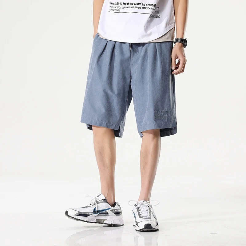 

Men Summer Trendy Sports Casual Shorts Breathable Five Inch Trousers For Teen Students Running Fitness Outdoor Daily Wear