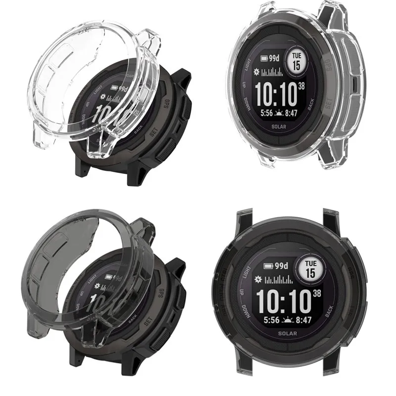 For Garmin Instinct 2 2S Soft Transparent TPU Case Cover Framework