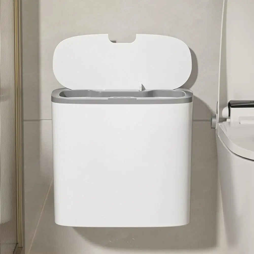 Automatic Sensor Trash Motion Sensor Trash With Automatic Lid Wall-mounted Narrow Gap Garbage Bin Hands-free Kitchen Bathroom