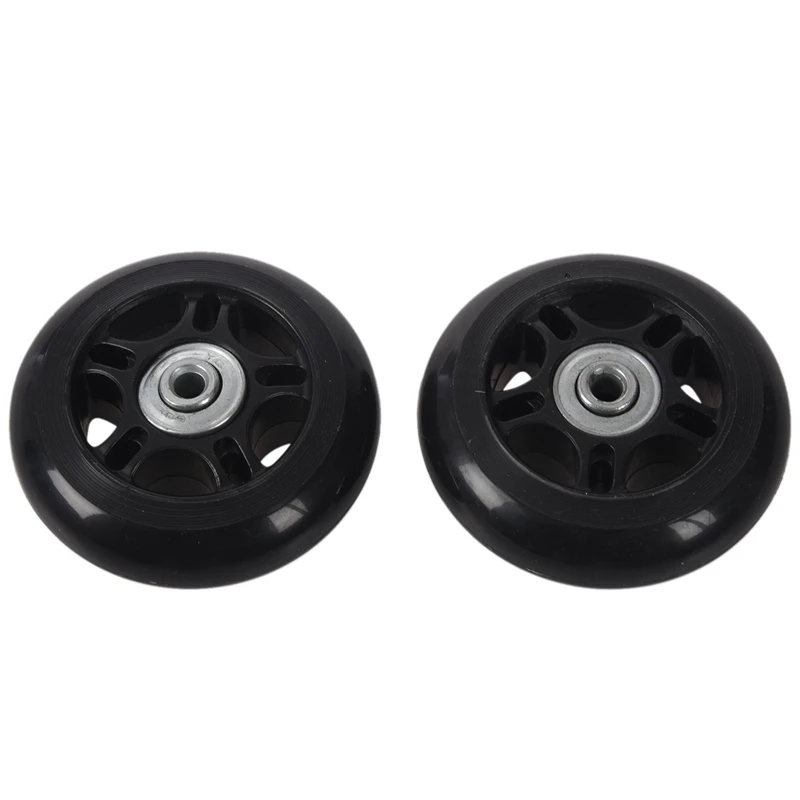 4Set 64X18mm Luggage Suitcase / Inline Outdoor Skate Replacement Wheels Black