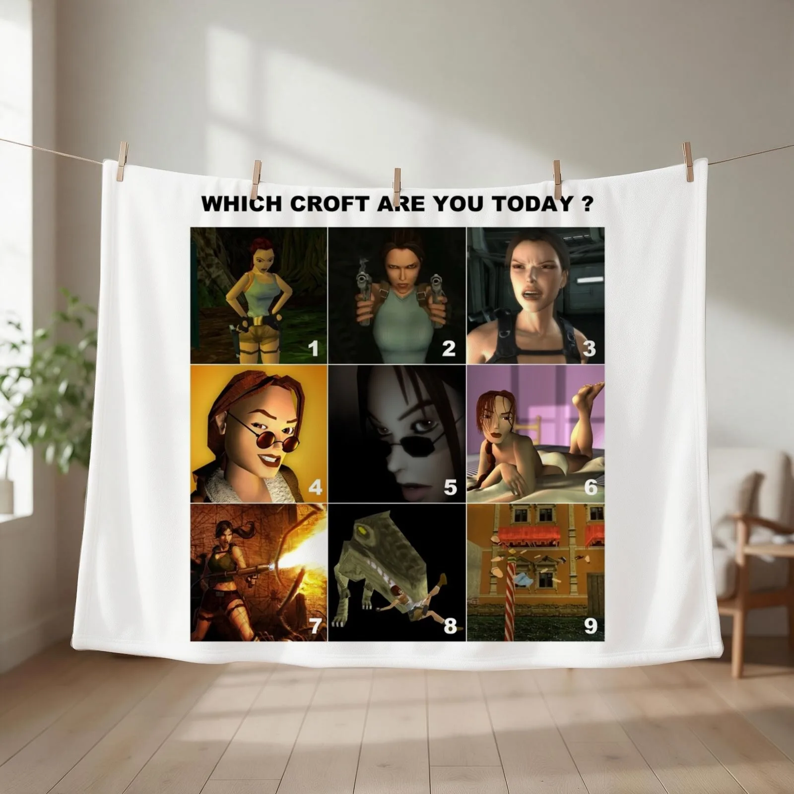 Which Croft are you today? Throw Blanket valentine gift ideas Single halloween Large Blankets