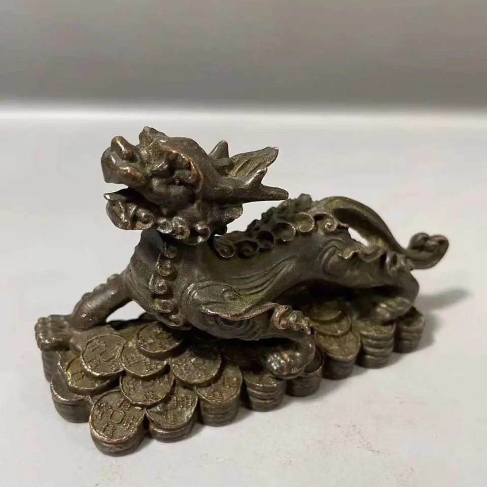 

Медные украшения Pixiu, бронзовые резьбы, чайные питомцы, Японские чайные наборы, чайные церемонии, антиквариат, искусство