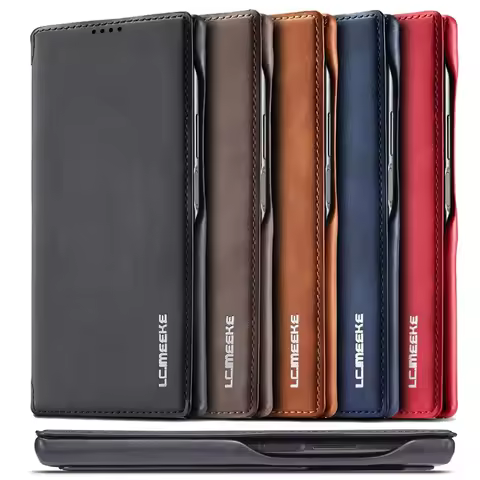 Flip Leather Phone Case For Samsung Galaxy S25 S24 S23 Ultra S22 Plus S21 FE S20 Card Slot Stand Wallet Protect Cover