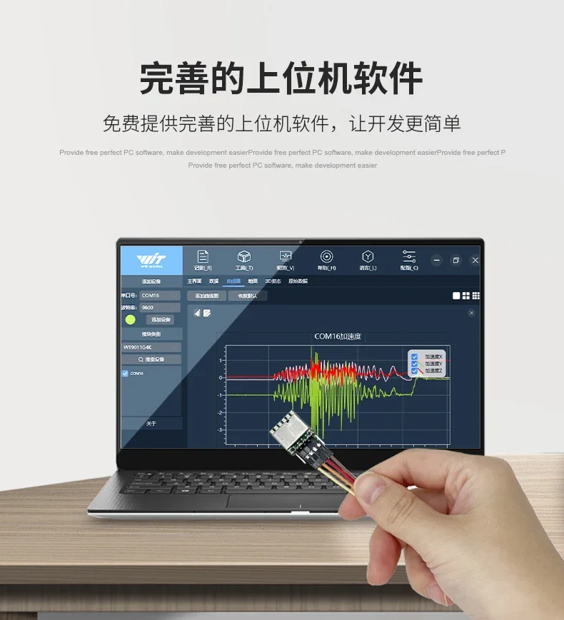 Modul Akselerometer giroskop 2KHz sembilan sumbu kompas elektronik sensor sudut kemiringan