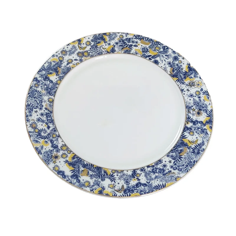 

High-end exquisite ceramic western food plate 10-inch flat plate pastry fruit