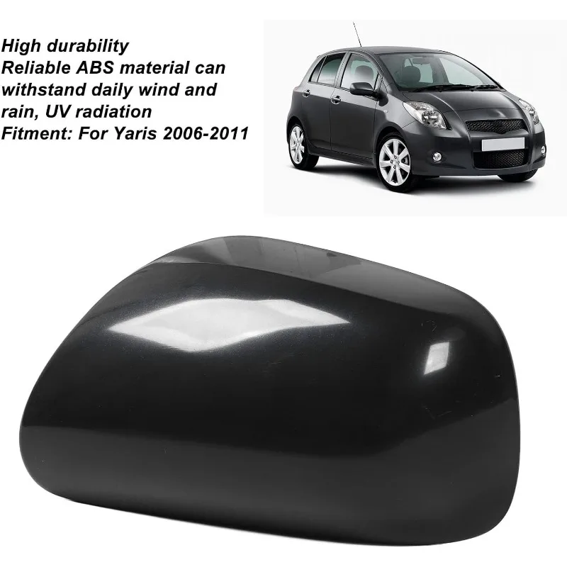 

Car Rearview Left Right Side Mirror Cover Cap For Toyota Yaris 2006-2011 Door Wing Rear view Mirrors Caps Car Accessories
