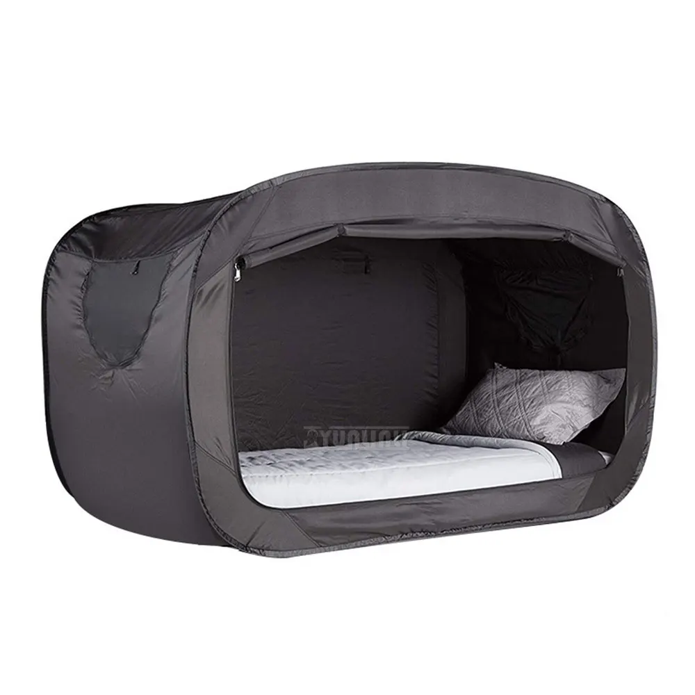 Partition Curtain & Mosquito Net Combo, Dual-Use Blackout Shelter, Foldable Outdoor Bed Tent with Independent Isolation Space