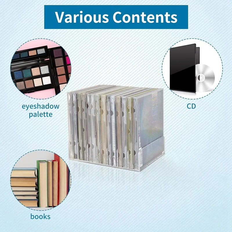 4-częściowy przezroczysty akrylowy uchwyt na płyty CD z możliwością przyczepności Stojak na płyty CD DVD Stojak na płyty CD Stojak na tacę na płyty