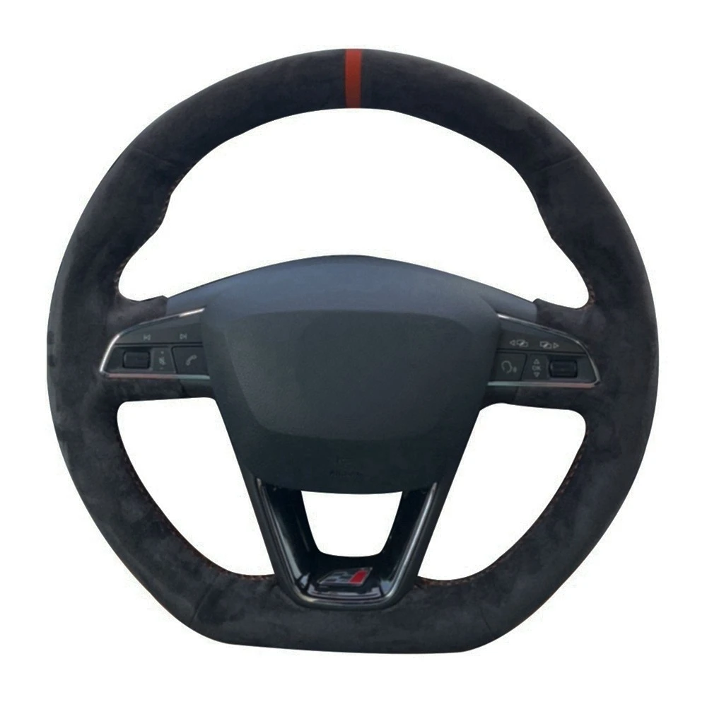 Anti-Slip Suede Braid Car Steering Wheel Cover 100% Fit For Seat Leon Cupra Leon ST Cupra Leon ST Cupra Ateca Cupra Ateca FR