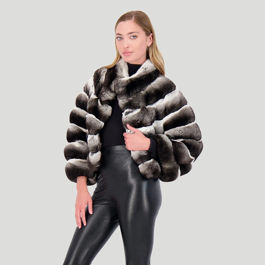 Natural Rex Rabbit Fur Coat Women's Winter Jacket Real Fur Coats 2024 High Quality Luxury Short Genuine Rabbit Fur Jackets