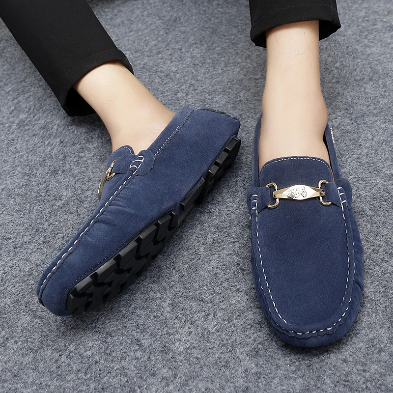 

Unisex Slip-On Loafers Soft Bottom Bean Shoes Trendy Casual Driving Party Flats for Office Work New Men's Fashion Footwear
