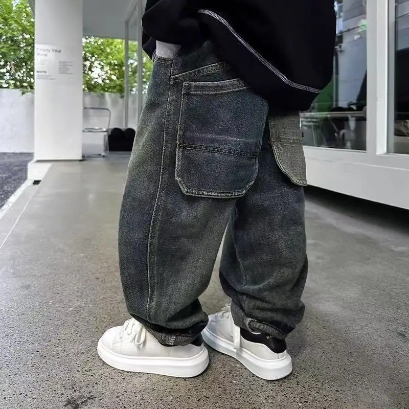 

Baby Boys' Jeans Spring and Autumn 2025 New Children's Korean Edition Fashion Pants Kids Casual Trousers 100-150CM
