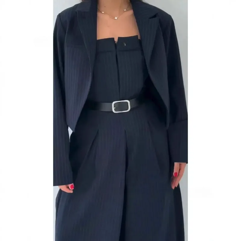 New autumn collection cross-border women's clothing from Europe and America off-the-shoulder jumpsuits jackets and commuter sets