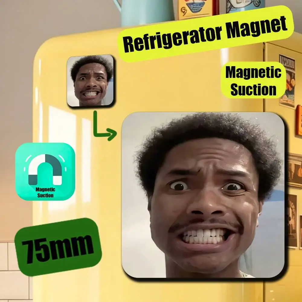 For Steve Lacy Oh Yeah Gemini Rights Fridge Magnetic Cards Cover Metal Icebox Cabinet Custom Refrigerator Magnets