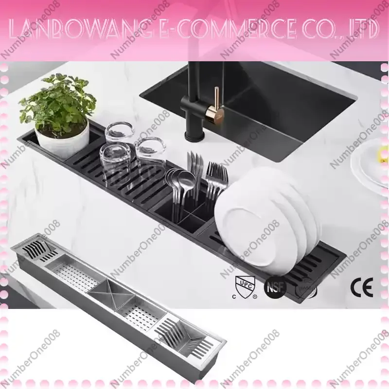 High-quality Kitchen Cabinet, Storage Device, Dish Rack, Built-in Stainless Steel Kitchen Dish Drain Rack, Drying Rack.