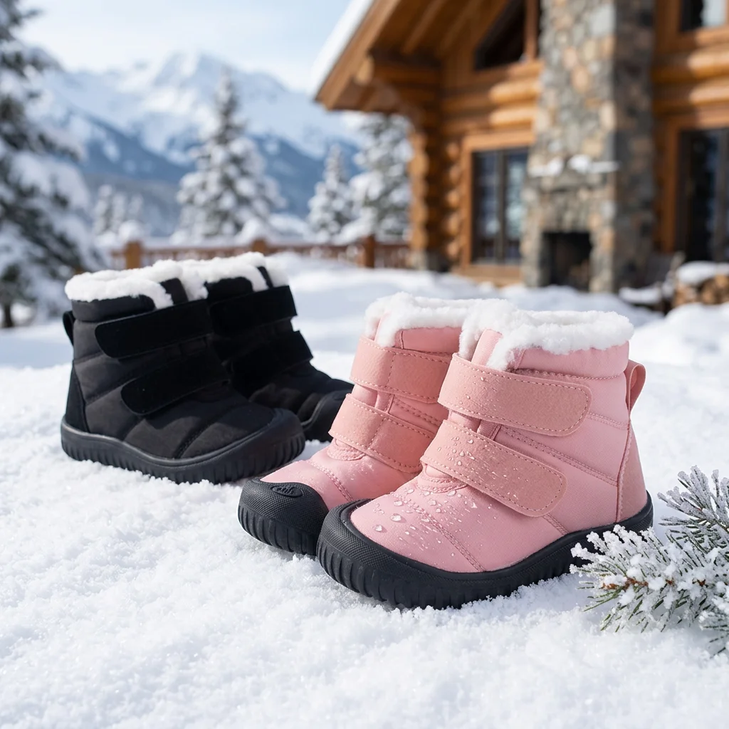 Good Quality Trendy Unisex Toddlers Outdoor Winter Ankle Plush Warm Boots Anti-Slip Kids Sports Snow Shoes