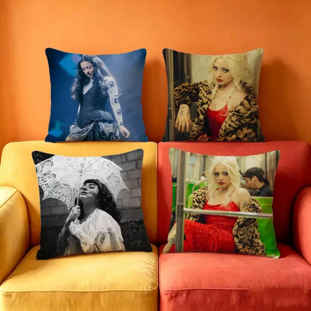 M-Mon Laferte Latin Square Double-Sided printed Pillow Case Bedroom Bedside Pillow Sofa Cushion Cover