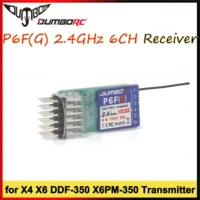 DUMBORC P6FG Mini Receiver 4.8-10V 6CH 2.4G Gyro RX for X4 X6 DDF-350 X6PM-350 Transmitter Remote Control RC Car Boat Tank Toy