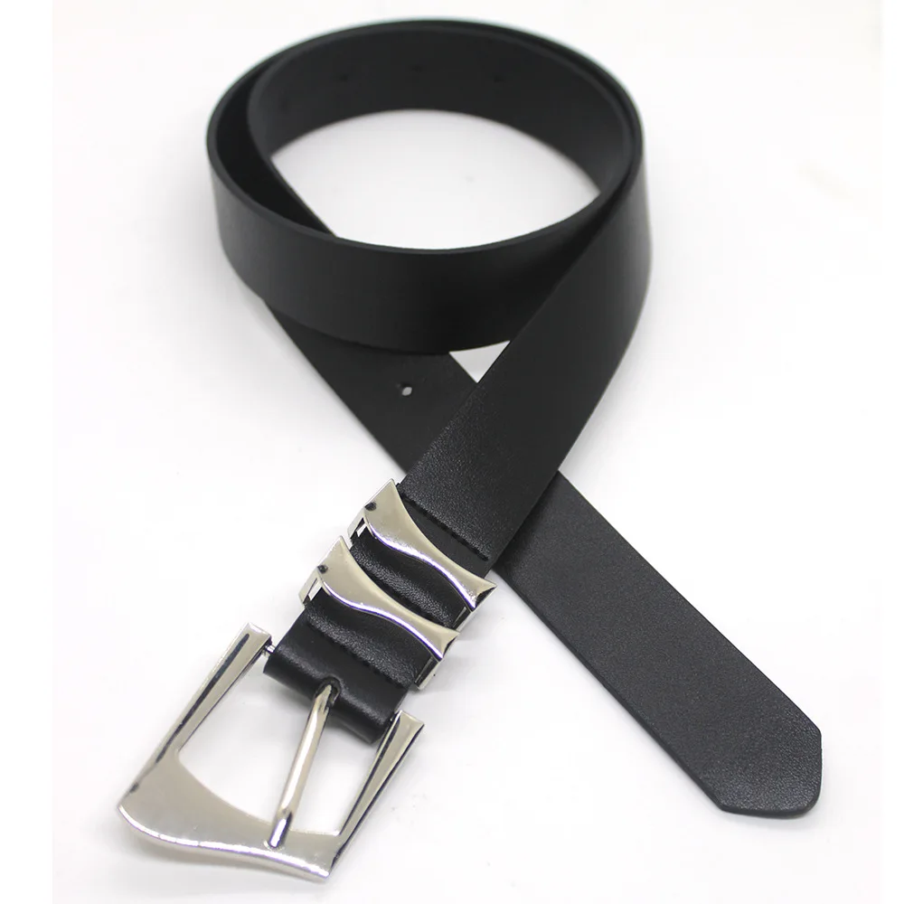 

New Y2k Leather Women's Belt Fashion Geometric Irregular Buckle Jeans Waist Belt Vintage Female Waistband Men Belts Accessories