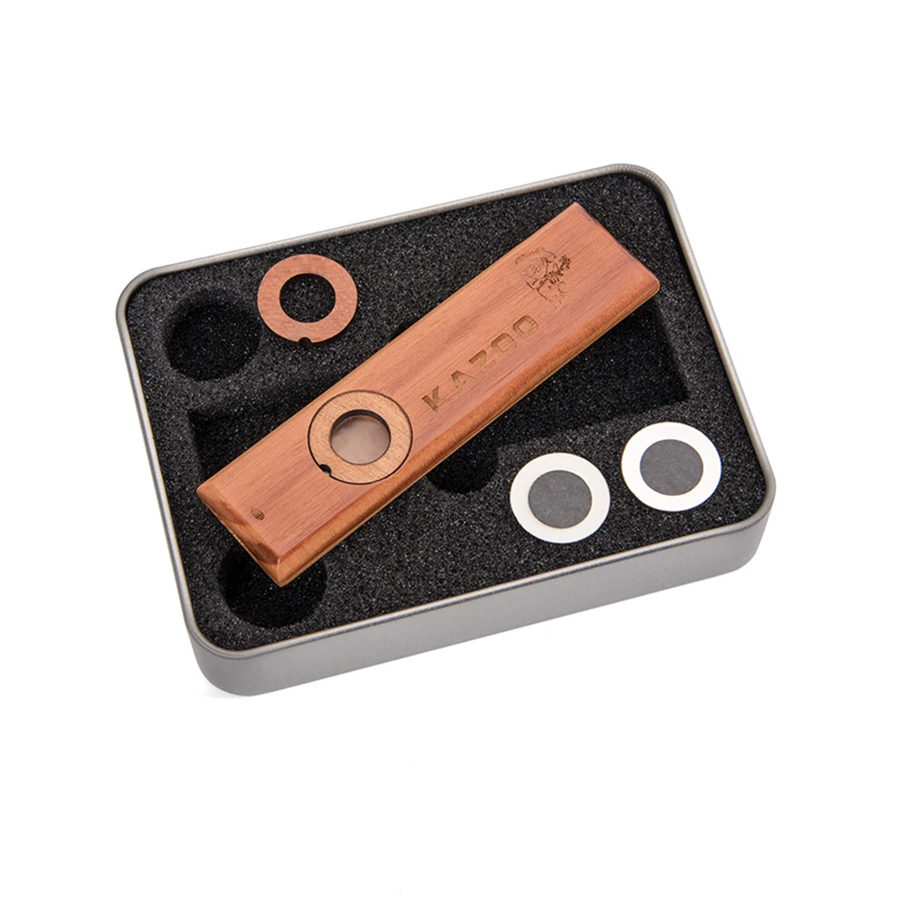 

Educational Wooden Kazoo Wind Instrument Kids Musical Toy Preschool Learning Flutes With Resonance Tube Light Brown