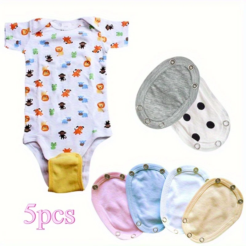 5pcs Romper Partner Utility Bodysuit Jumpsuit Diaper Romper Lengthen Extend Film Boys Girls Kids Romper Partner
