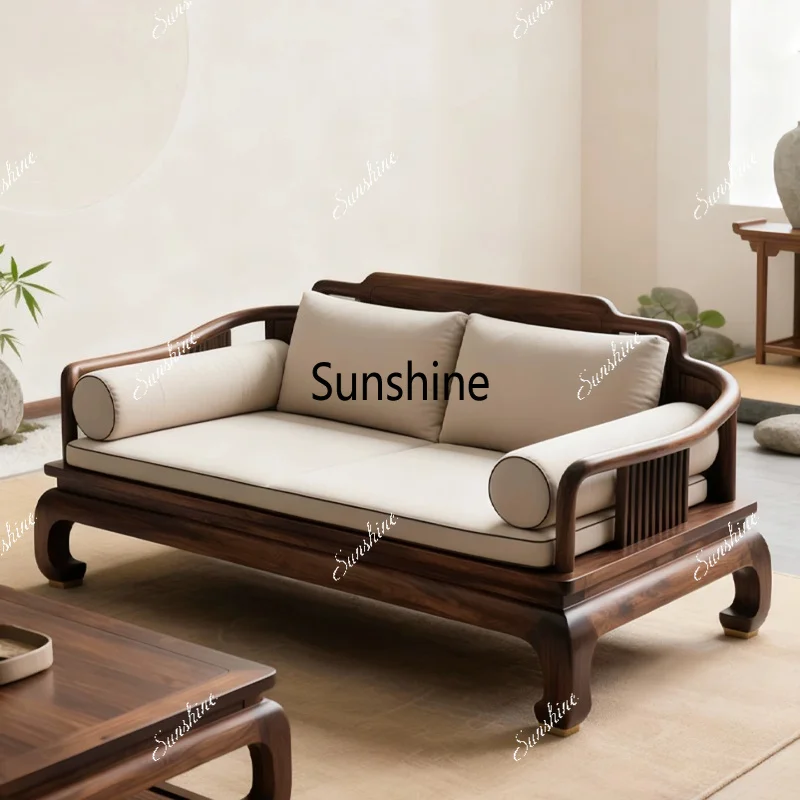 New Chinese sofa modern simple Zen high-end villa living room Arhat bed