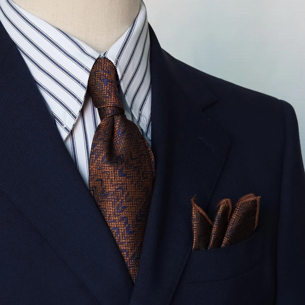 メンズヴィンテージレッドウェディングタイ-ビジネスプロフェッショナルストライプタイ-高級感ポケットハンカチ-フォーマルビジネスキャリア向け