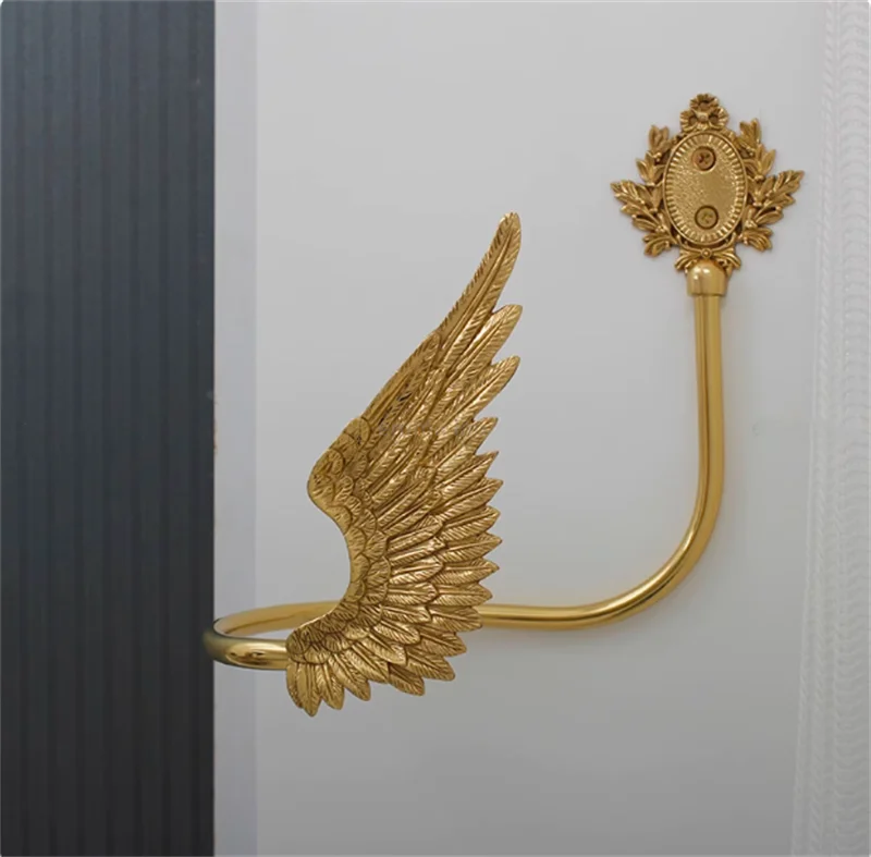 

Solid Brass Wall Curtain Hook Orchid Wing Shape Curtain Buckles Holdbacks Wall Mounted Decoration Curtain Hanger For Living Room