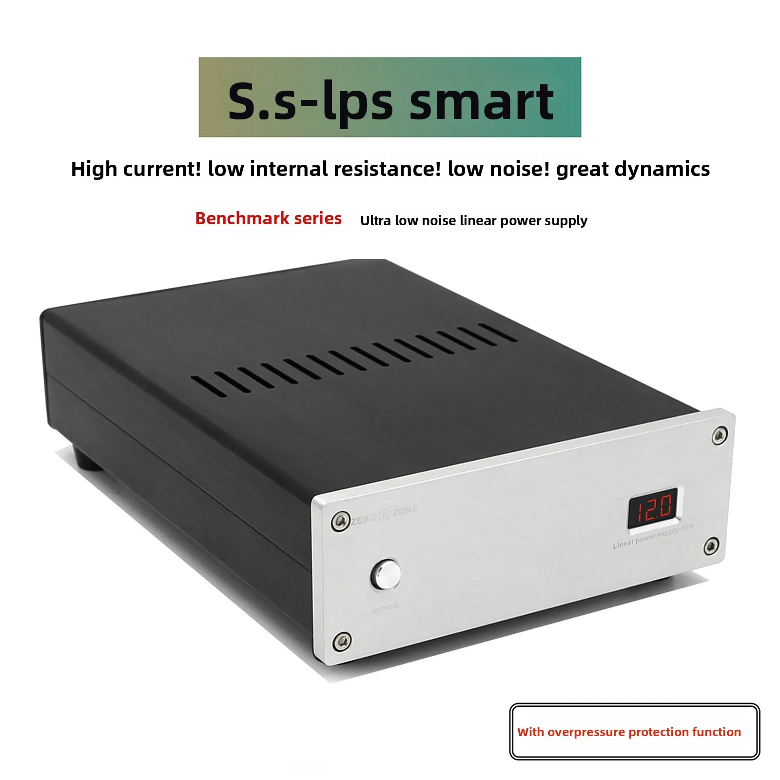 Benchmark Series Agile Version S.S-LPS Ultra Low Noise Linear Power Supply, 5V-20V/4A with Overvoltage Protection