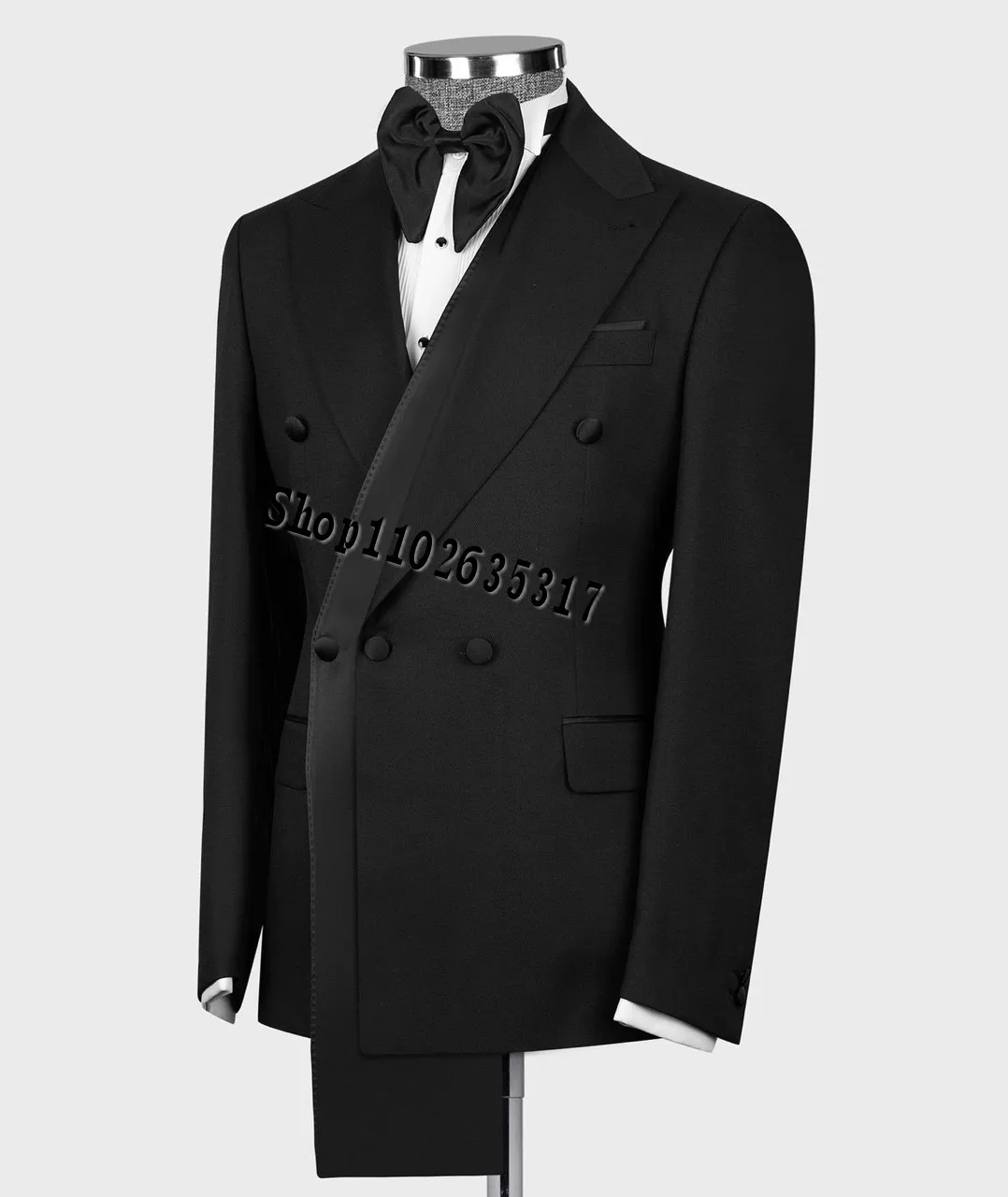 Latest Men's Suits 2 Pieces With Unique Blazer Pants Satin Peaked Collar Tuxedo Modern Wedding Groom Daily Outfits Custom Made