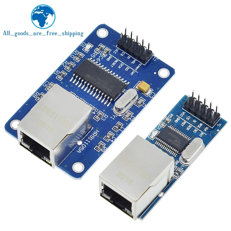 Tzt ENC28J60 SPI อินเตอร์เฟสเครือข่ายโมดูลอีเธอร์เน็ต (รุ่นเล็ก) สำหรับ Arduino