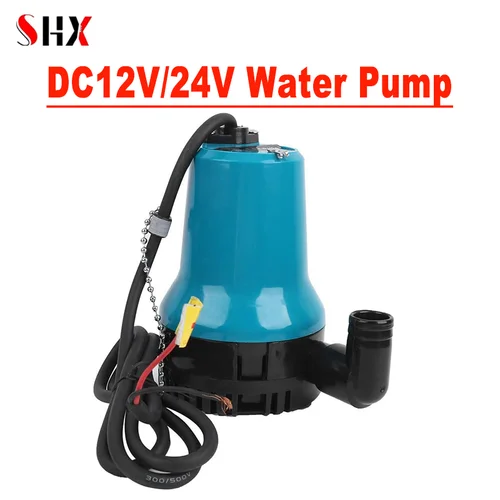 Imagen 1 del producto Bomba de bombeo eléctrica portátil para exteriores, dispositivo de bombeo para riego de Acuario, drenaje de flujo grande, 12V, 24V, 4500L/H