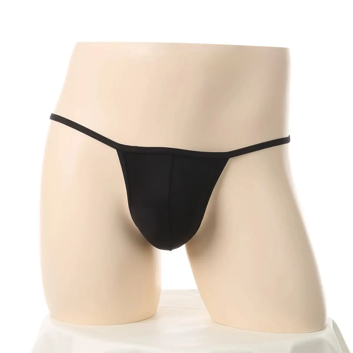 

Men Soft Breathable Bikini Sexy Underwear Solid Color Ultra-thin Briefs Bulge Pouch T-back Panties Comfortable Mini Underpants