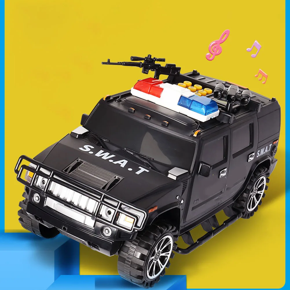 1개 지문 비밀번호 저금통 경찰차 모양 모형 경찰차 모양 돈통 디지털 동전 상자 인터랙티브 교육용