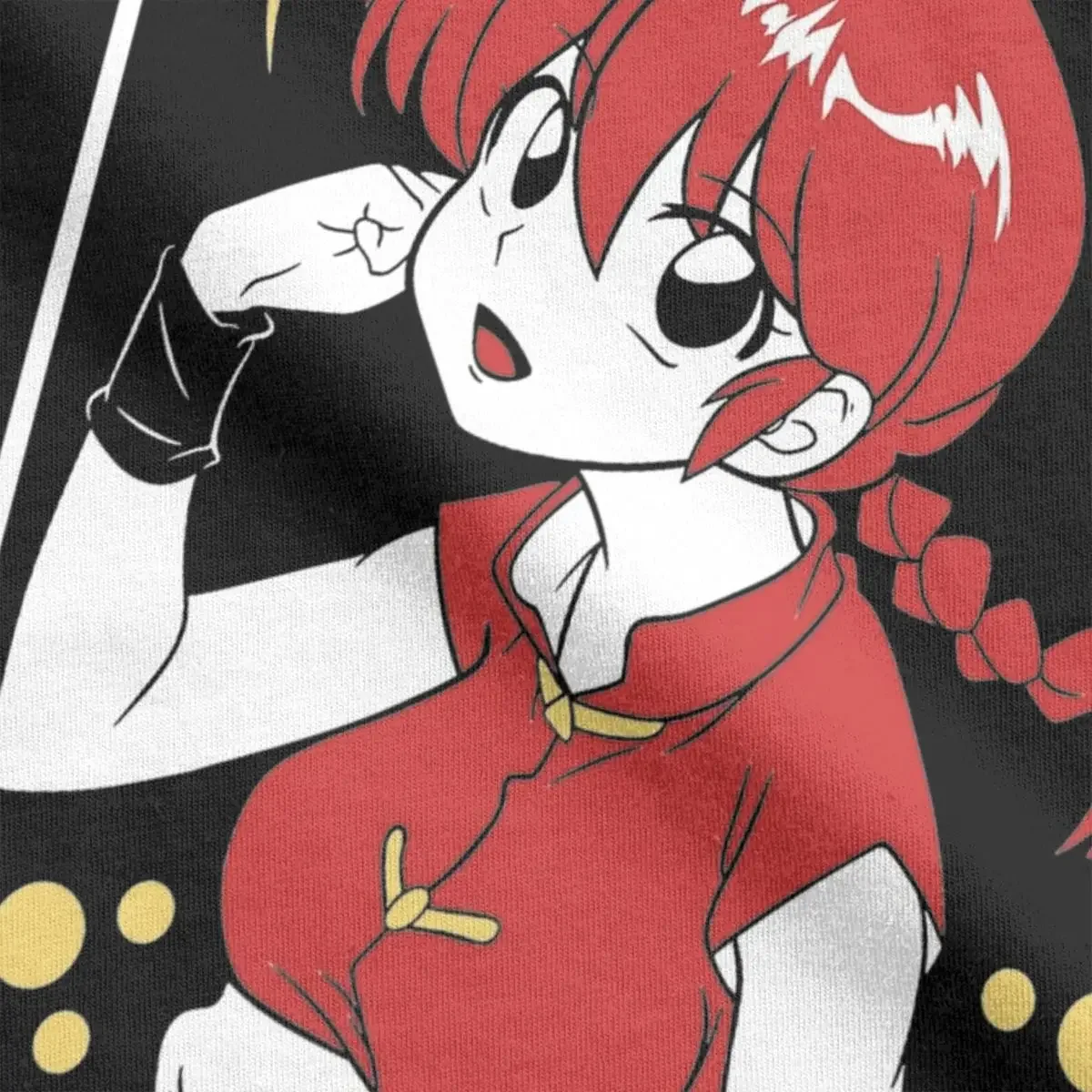 Men Ranma 1/2 Anime T Shirts 100% Cotton Tops Novelty Short Sleeve Crew Neck Tee Shirt Original T-Shirt image 4