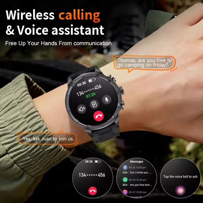2025 New original V99 Smart Watch 1.85 inch NFC GPS sensing Bluetooth Call 710 Mah Large Battery Sports Fitness IP68 smartwatch