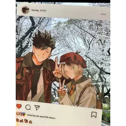 Kozume Kenma Shoyo Hinata Anime Transparent Cards Haikyuu Cartoon Photo Prop Accessories Shoot Card Supplies Collection Display