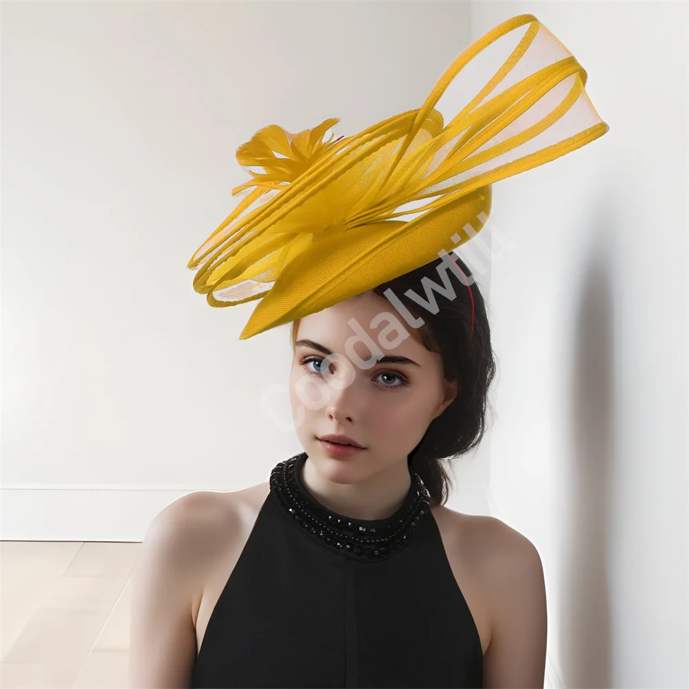 

New Black Wedding Derby Fascinator Church Women Hat Royal Ascot Race Headpiece Ladies Bride Wedding Pillbox Fascinator Headwear