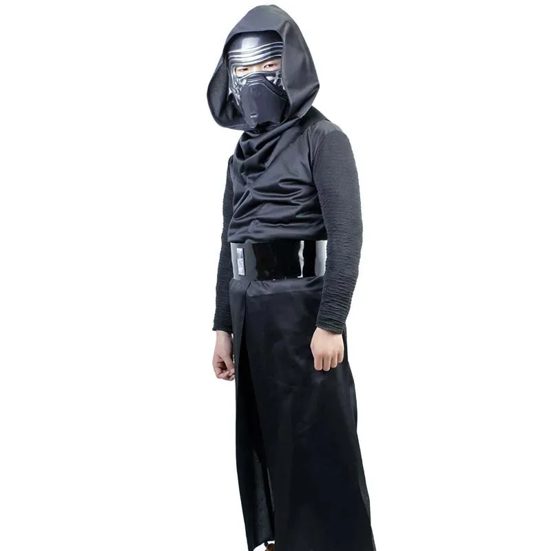 ☆☆A 2025 for Kids Movie Star and Wars Kylo Ren Cosplay Costume Robe Mask Belt Suit Halloween Carni New s5g7epp❤