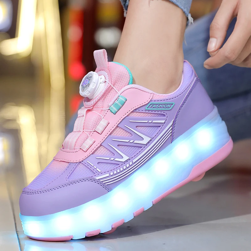 

Invisible 4-Wheel & Transformable 8-Wheel Heelys: Viral Kids' Roller Shoes for Students